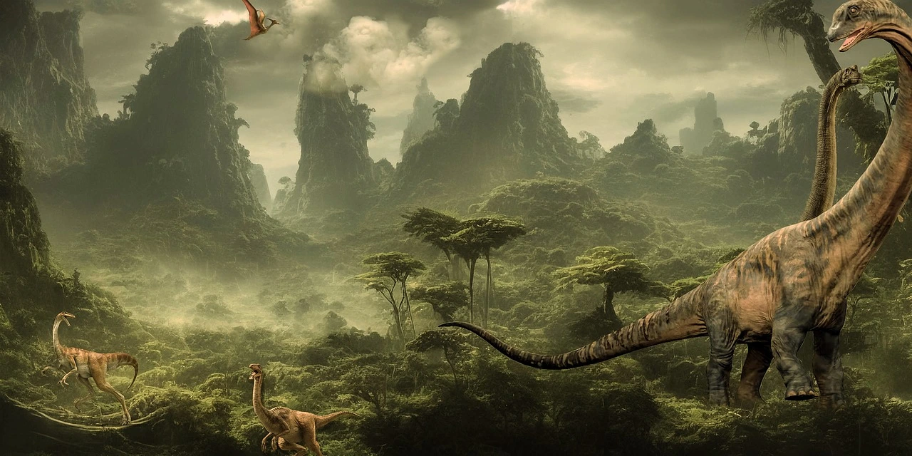dinozaury w dżugli
